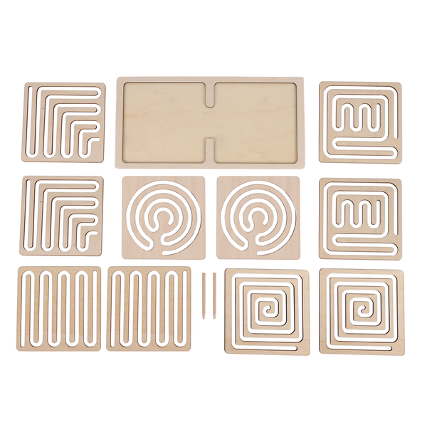 Wooden Left and Right Brain Development Maze Toy Maze Activity Board