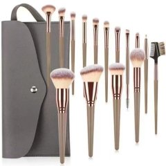 Portable Makeup Brush Set with PU Leather Case, Brushes For Face, Eyebrow