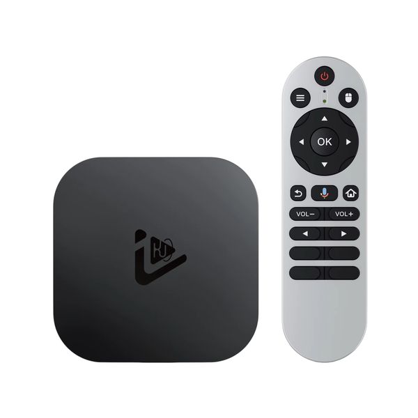 Smart AndroidTV Box High-Speed Streaming Device with Voice Remote Control