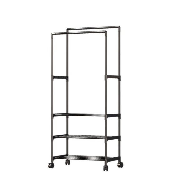 Heavy-Duty Clothes Rack Double-Rod Clothing Rack for Hanging Clothes