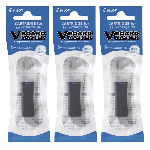 Pilot V Board Master Whiteboard Marker Refill - Pack of 3 - Blue