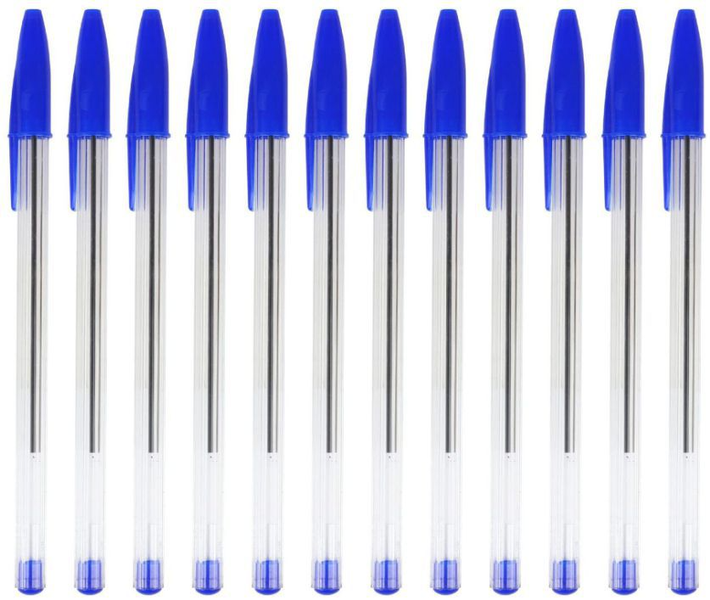 12 Ballpoint Pens - Blue
