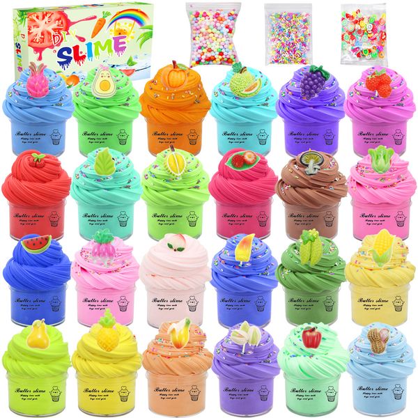 24-color DIY Cotton Clay Toy Butter Clay Color Clay Slime Kit