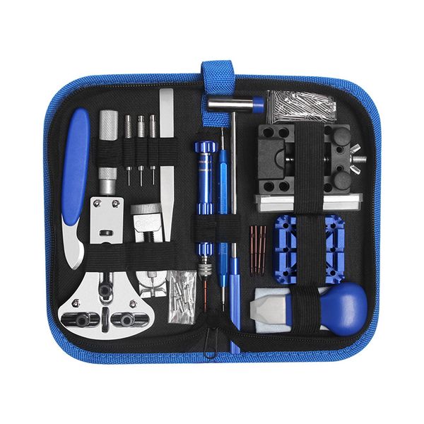 Watch repair tool set, Plastic/Stainless steel, Blue/Silver