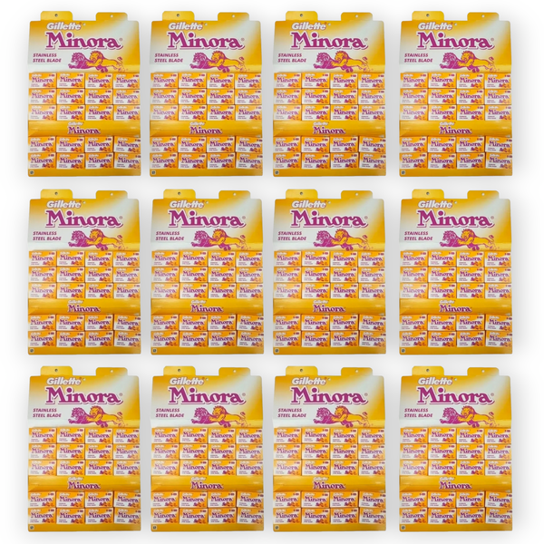 Gillette Minora Double Edge Blades 1200 Blades 12packs x 100 blades