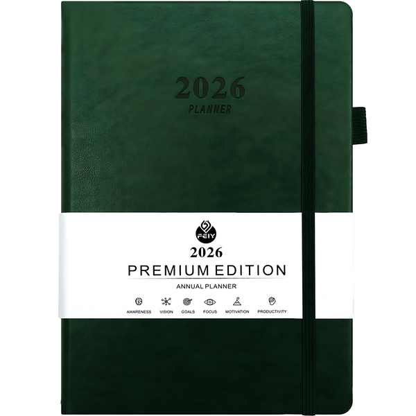 2026 Daily Planner A5 Notebook Monthly Agenda Organizer with Dated Calendar
