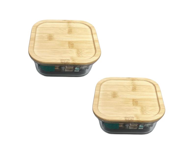 520ml Borosilicate Glass Food Container - Set of 2