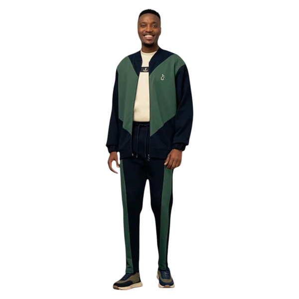 Polo Men Sport Tracksuit Set - Navy / Green