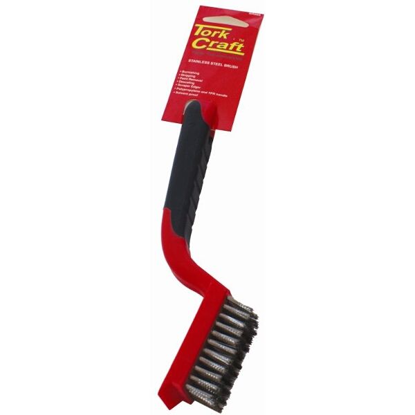 Tork Craft Soft Grip Wide Stainless Steel Stripper Brush Tcw