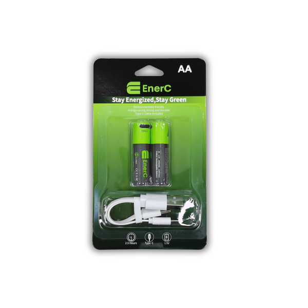 EnerC AA Type C Rechargeable Battery 2 Pack
