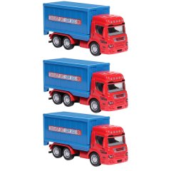 3 Pack - Model Toy Truck City Transporter - Blue