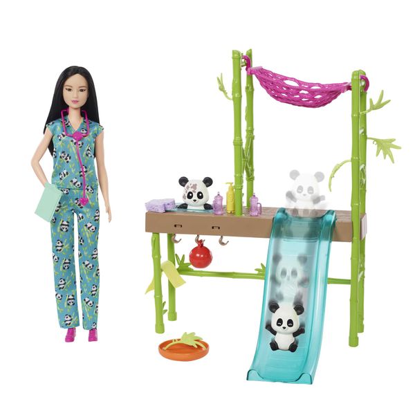 Barbie Panda Care and Rescue Playset With Doll and 20+ Accessories