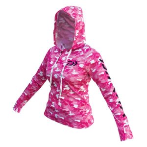 Daiwa Women's Lightweight Hoodie - Pink Camo