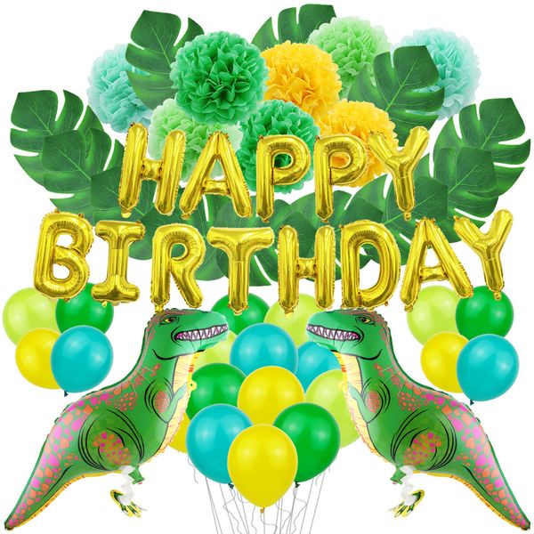 Dinosaur Happy Birthday Balloons Baby Boy Party Decorations Set