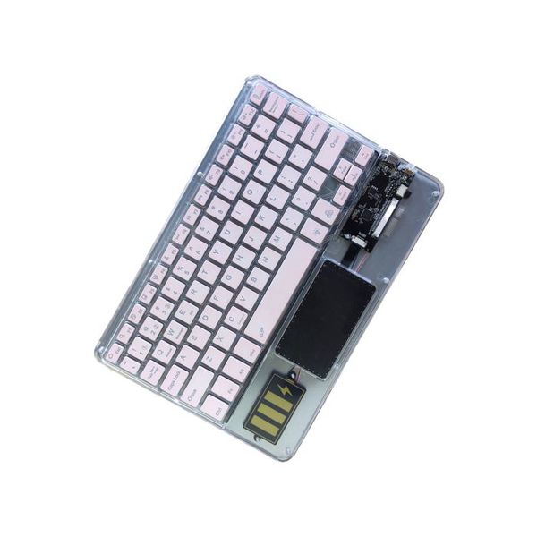 Ultra-Slim RGB Bluetooth Keyboard with Integrated Touchpad