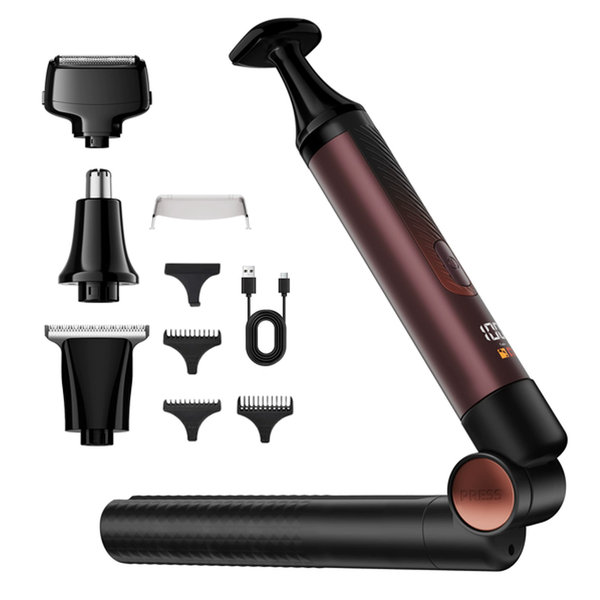 Body Hair Trimmer Shaver with Adjustable Extension Handel LED Display