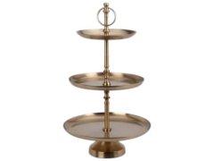 3 Tier Gold Iron Cake Stand 30cm