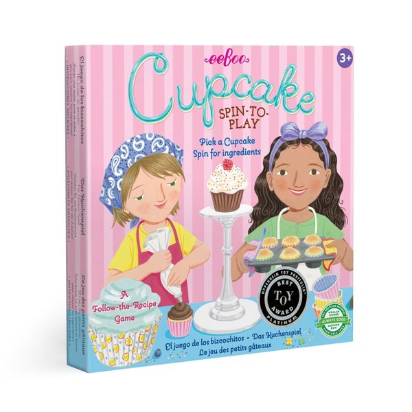 eeBoo - Cupcake Spinner Game - Kids Board Game with Baking Theme