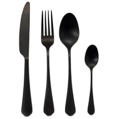 JENNA CLIFFORD - Modera 16-Piece Flatware Set Black