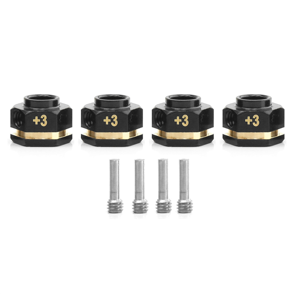 4 Pcs 12Mm Wheel Hex Hubs Adapter for Traxxas Trx4 1/10 Rc Car 15Mm