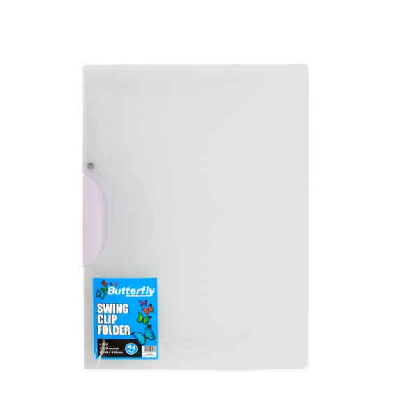 Butterfly Swing Clip Pvc 540 - A4 - White (Pack Of 5)