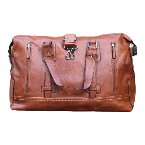 Travel Duffel Bag PU Leather Overnight Weekender Bag