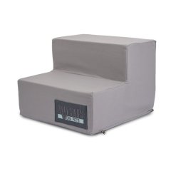 Woof Stairs 2-Step Dog Steps - Light Grey