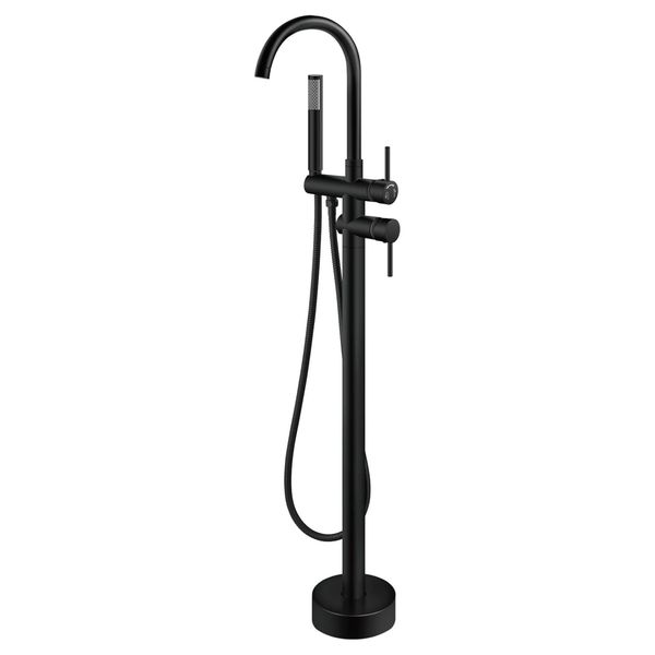 Freestanding Bath Mixer Set Floor Mount Bathtub Faucet with Handheld Shower