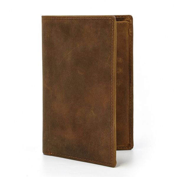 Leather Passport Holder &amp; Wallet - Genuine Cowhide, Travel Organizer
