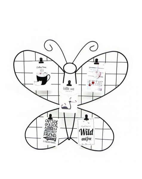 Butterfly Wire Wall Grid - Black - Picture Frame - Wall Decor