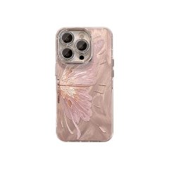 Pink Butterfly Phone Case Compatible with iPhone 16