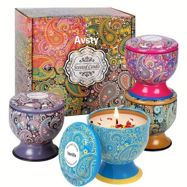 4pcs Holy Grail Scented Candle Set, Large Jar of Soy Candles