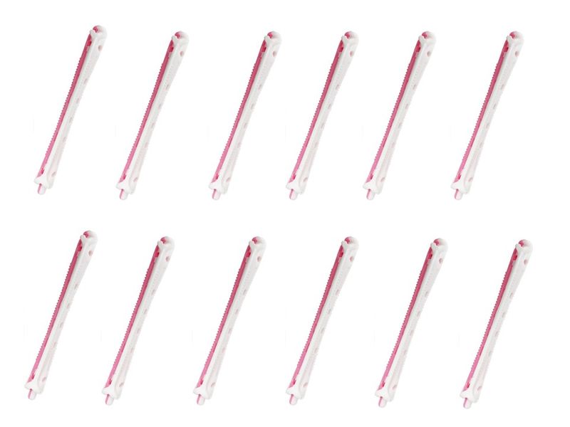 Perm Rods - Two Tone 7mm (Pink &amp; White) Pack Of 12 x 2
