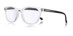 Brentoni Reading Glasses Transparent Front with Shiny Black Temples - Transparent, Black