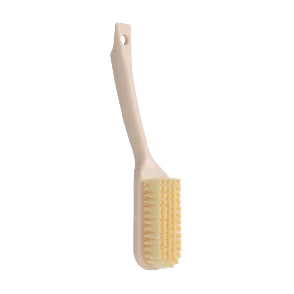 MultiPurpose PBT Bristle Shoe Brush,Ergonomic Curved Handle,Hanging Hole