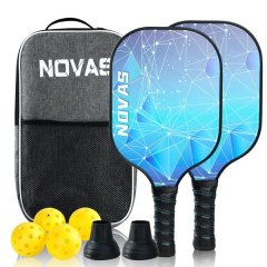 Pickleball Paddles Set,Pickle Ball Rackets with 4 Balls,Light Pickle Racket