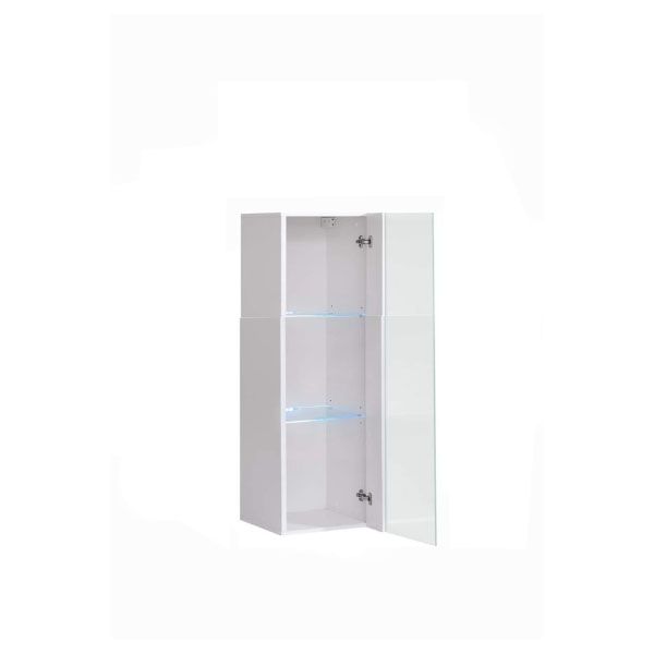 Kirksy Floating Sideboard With Shelves - White