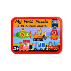 6-in-a-Box Educational Puzzle for Ages 3+ My First Puzzle 28 Pieces