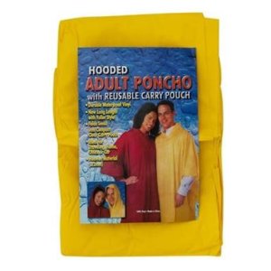 Bulk Pack 3 X Plastic Poncho With Hood 132x203cm