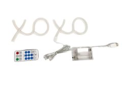 USB Powered Acrylic XOXO Neon Lamp Wall Decoration Hanging Sign Purple