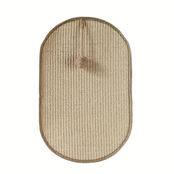 3-in-1 Sisal Cat Station: Washable Scratching Pad + Hanging Ball Toy