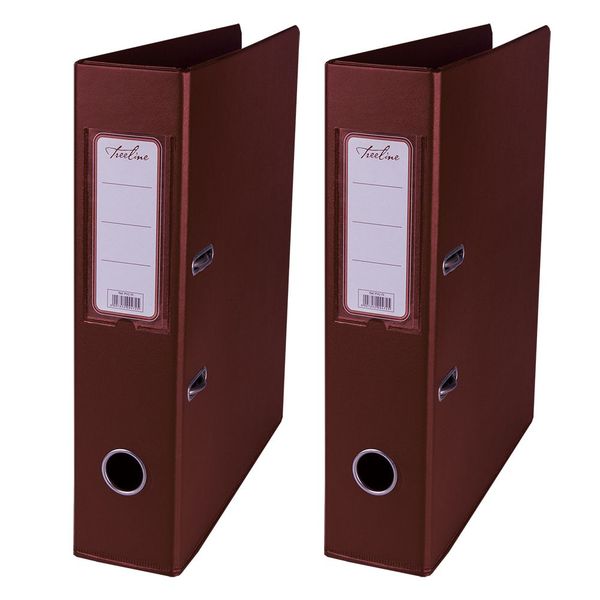 Burgundy PVC 70mm A4 PVC Lever Arch File - Pack of 2