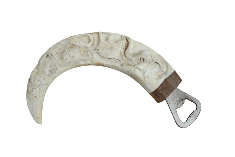 Shofar Factory - Engraved Warthog Tusk Bottle Opener