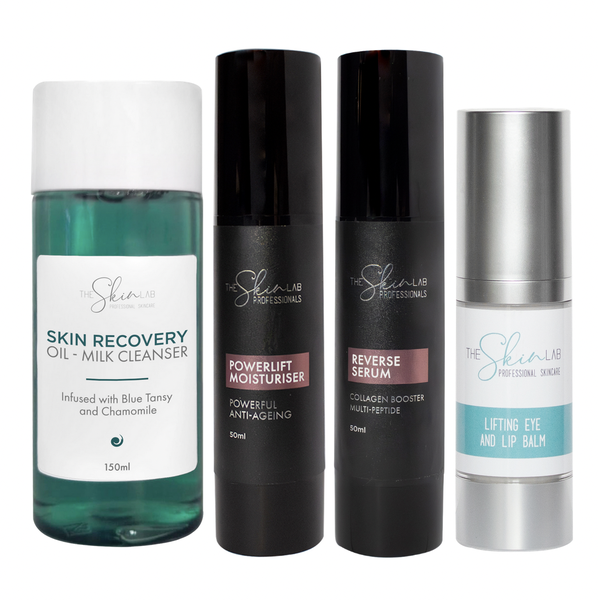 Anti-Ageing Skincare Set for Dry &amp; Mature Skin, Peptides, Serum, Collagen