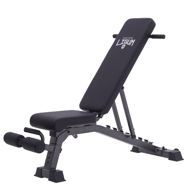 Ligum Industria Commercial Weight Gym Bench with Adjustable Backrest and Seat