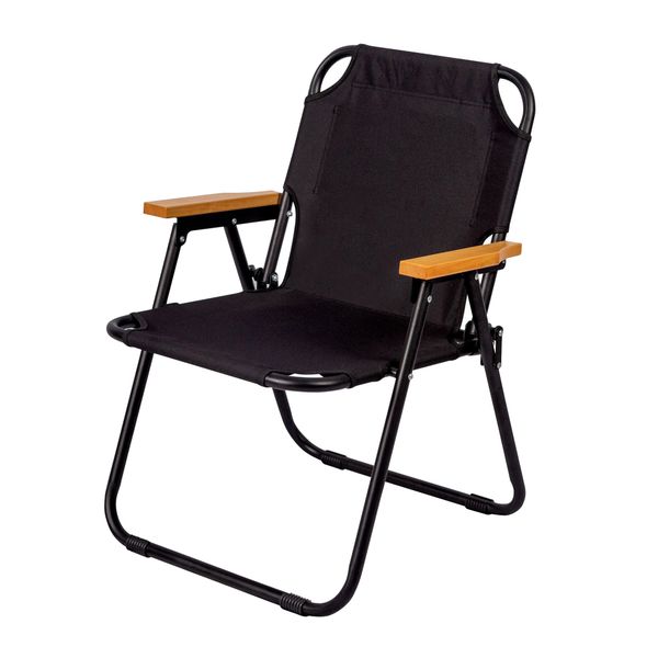 Camping Chair, Black Folding Bench Chair Seating Camp Chairs