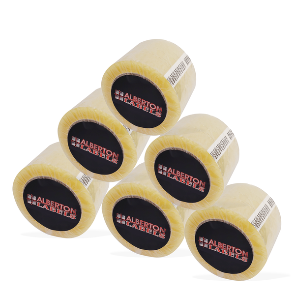 Alberton Labels - 100m Extra Wide Clear Tape (Clear Tape) x 72mm - 6 Pack