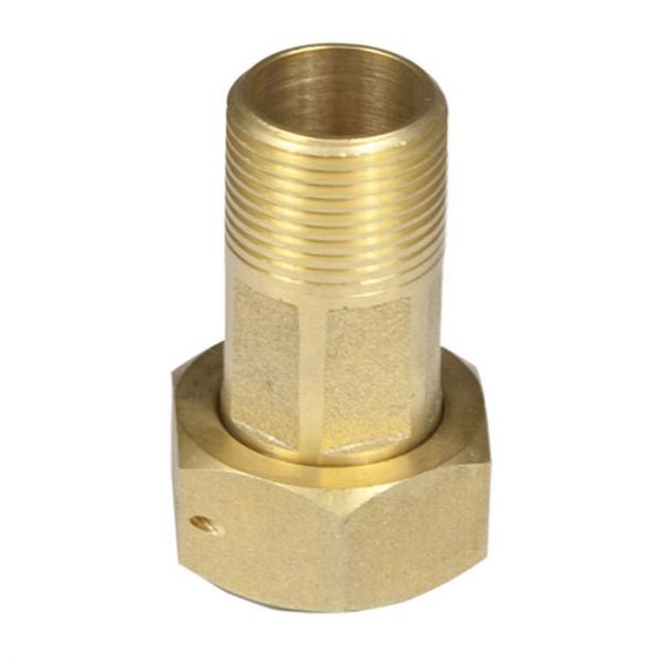 Water Meter Tail Piecee Set 22mm &amp; Nut &amp; Washer (Br) - 2 Pack