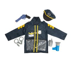 Policeman/ Officer Costume with Toy Gun &amp; Loudspeaker - Deluxe, Role Play