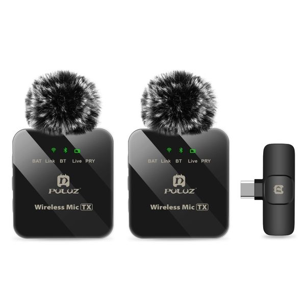 DW Dual Wireless Lavalier Microphone for Type-C. Puluz - PU648B
